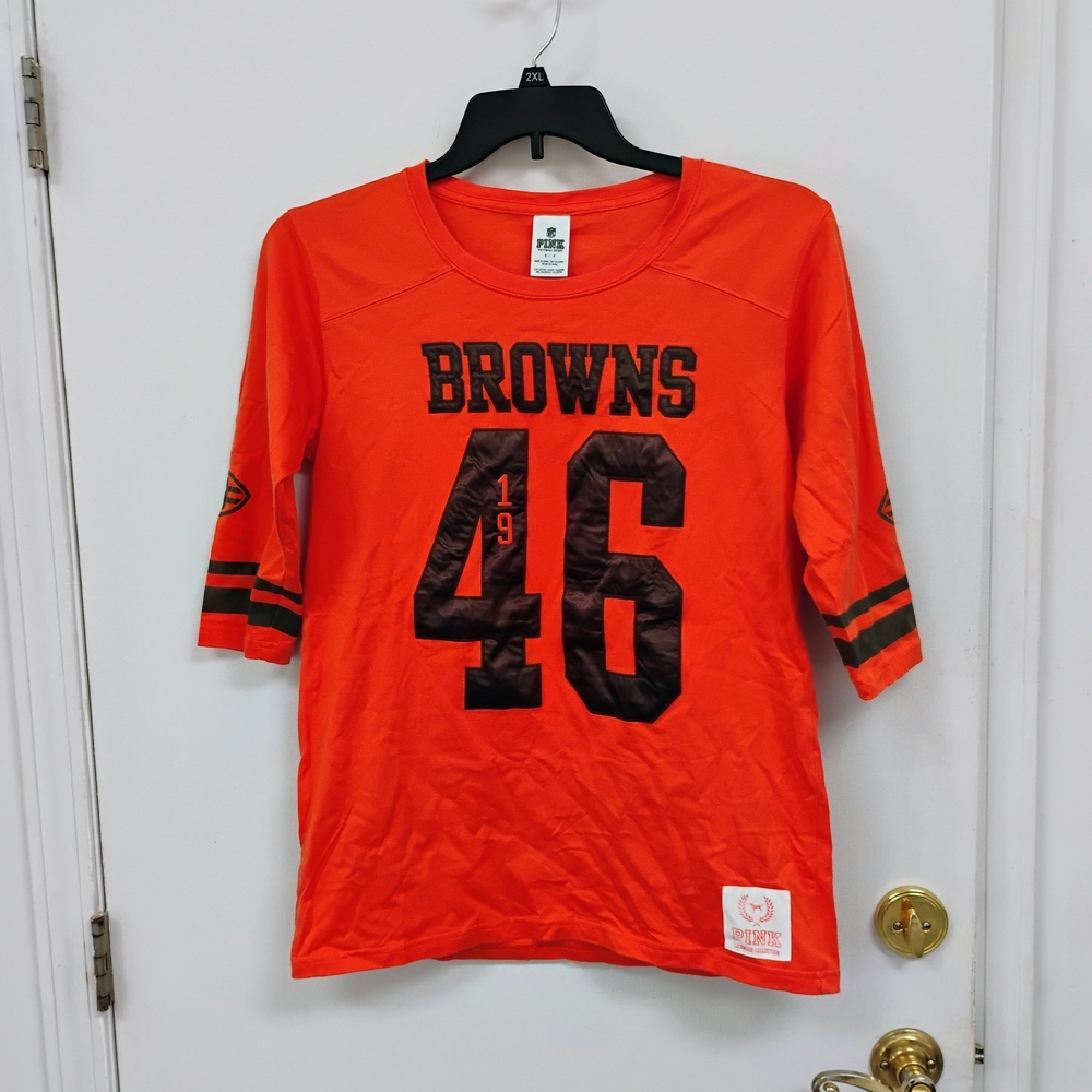 Victoria's Secret PINK Bright Orange Crewneck Tee Size S